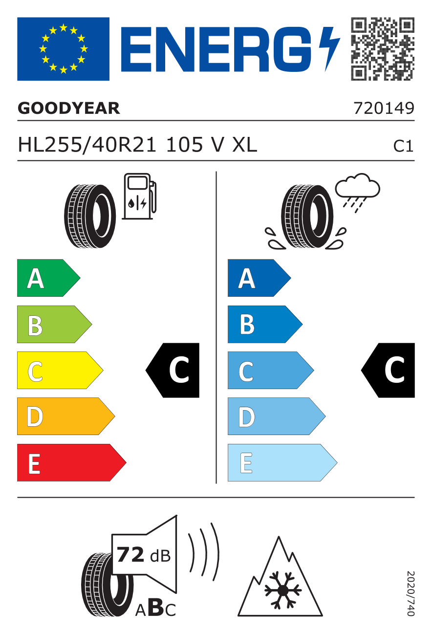 EU-Reifenlabel für ROTALLA S330 SETULA W RACE 245/60 R18 105H