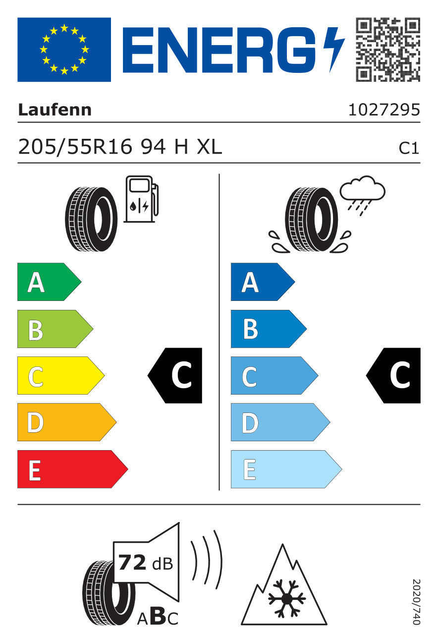 EU-Reifenlabel für LAUFENN I-FIT (LW31+) 205/55 R16 94H